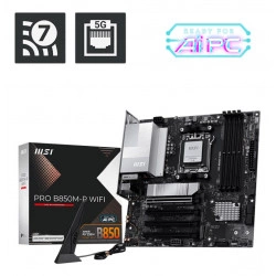 MSI PRO B850M-P WIFI - Motherboard - micro ATX - Socket AM5 - AMD B850 Chipsatz - USB 3.2 Gen 2, USB-C 3.2 Gen2, USB 3.2 Gen 1 - 5 Gigabit Ethernet, Wi-Fi 7, Bluetooth - Onboard-Grafik (CPU erforderlich)