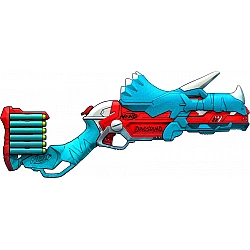Nerf DinoSquad Tricera-Blast Nerf Gun light blue orange