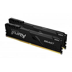 Operatyvinė atmintis Kingston Fury Beast 32GB (2x16GB) DDR4 3600MHz CL18, Juoda