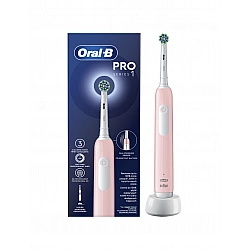 Oral-B Electric Toothbrush Pro Series 1 Cross Action Rechargeable For adults Number of brush heads included 1 Number of teeth brushing modes 3 Pink