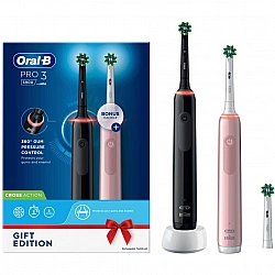 Szczoteczka Oral-B Pro 3 3900N Black/Pink +2 rączka