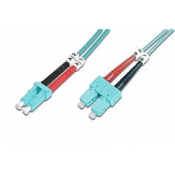 DIGITUS LWL Patchkabel LC -> SC 3.00m Multimode Duplex OM3