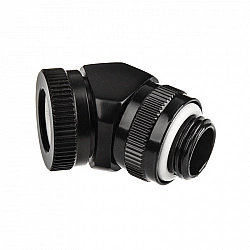 Glacier Rotary connection 45 degree G1/4 inch male to 12mm OD hardtube - rotatable, black