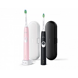 Philips Sonic Electric Toothbrush HX6800/35 ProtectiveClean 4300 Rechargeable For adults Number of brush heads included 2 Number of teeth brushing modes 1 Sonic technology Black/Pastel Pink