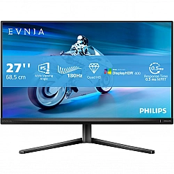 Philips Evnia 27M2N5500 27 Zoll QHD Gaming Monitor, 180 Hz, FreeSync Prem., G-Sync comp. (2560x1440, 1 ms, HDMI, DisplayPort) schwarz/grau