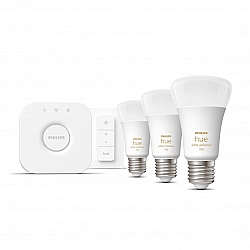 WA Starter Kit 11W A60 E27 3pcs, Bridge, Switch E27 11 W Warm to cool white 2200-6500K + 16 million colors Bluetooth and Zigbee
