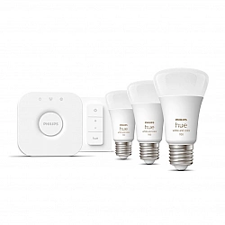 Signify Philips Hue White and Color Ambiance Starter Kit - Drahtloses Beleuchtungs-Kit - LED-Lampe x 3 - E27 - 9 W (Entsprechung 75 W)