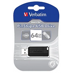 Verbatim Store n Go 64GB Pinstripe USB 2.0 black 49065