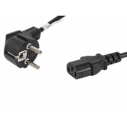 Lanberg CEE 7/7 to IEC 320 C13 Power Cord CA-C13C-10CC-0018-BK