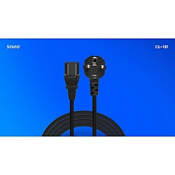 SAVIO CL-181 Power cable CEE 7/7 (E/F) – IEC C13 5m