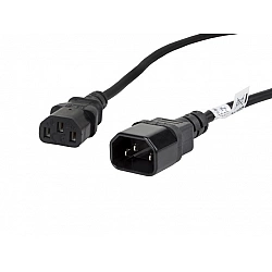 LANBERG CA-C13E-11CC-0018-BK extension power cable C13-> C14 1.8m VDE