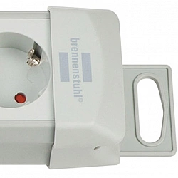 Premium-Line Steckdosenleiste 4-fach hellgrau, 1,8 Meter