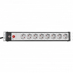 Premium-Line Steckdosenleiste 8-fach, 19 Format