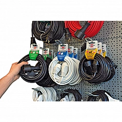 Qualitäts-Kunststoff-Verlängerungskabel weiß, 2 Meter