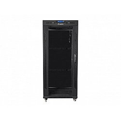 SZAFA INSTALACYJNA RACK STOJĄCA 19 22U 800X800 CZARNA DRZWI SZKLANE LCD LANBERG (FLAT PACK)