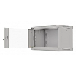 SZAFA INSTALACYJNA RACK WISZĄCA 19 6U 540X350 SZARA DRZWI PRZESZKLONE LANBERG (FLAT PACK)