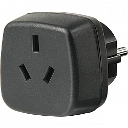 Reiseadapter AUS/CN > Schutzkontakt, Steckdosenadapter schwarz
