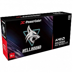 Powercolor Radeon RX 9060 XT Hellhound 8GB OC Grafikkarte - 8GB GDDR6, 2x HDMI, 2x DP