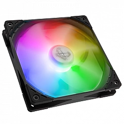 Kaze Flex 140 Square ARGB PWM 140x140x27 black transparent 1200 rpm