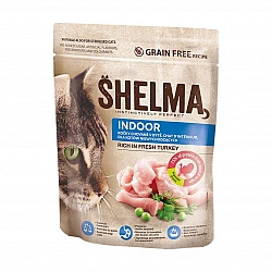 SHELMA Indoor Rich in turkey - dry cat food - 750g