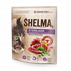 SHELMA Sterilised Rich in beef - dry cat food - 750g