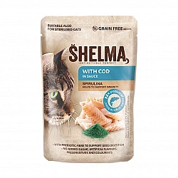 SHELMA with salmon, cod, chicken and beef in sauce - wet cat food - 12x85g
