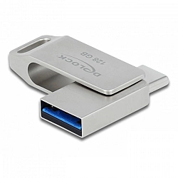 STICK DELOCK USB 3.2 Gen 1 USB-C + Typ-A Speicherstick 128GB - Metallgehuse