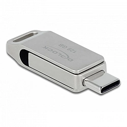 STICK DELOCK USB 3.2 Gen 1 USB-C + Typ-A Speicherstick 128GB - Metallgehuse