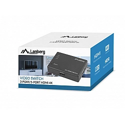 Lanberg SWV-HDMI-0003 - HDMI - 2.0b - Schwarz - Acrylnitril-Butadien-Styrol (ABS) - 60 Hz - 3 m
