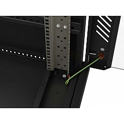 Szafa instalacyjna rack stojąca 19 22U 600x1200 czarna drzwi perforowane (flat pack)