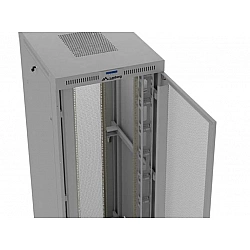 Szafa instalacyjna rack stojąca 19 47U 800x1200 szara drzwi perforowane LCD ( flat pack) V2