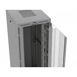 Szafa instalacyjna rack stojąca 47U 800x1000 szara drzwi przeszkolne LCD ( flat pack) V2