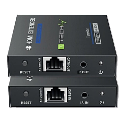 Techly 364187 Extender HDMI po skrętce Cat6/6a/7, 4K 60Hz, Zero Latecy, IR, do 70m