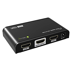 Techly 104837 Rozdzielacz Splitter HDMI 2.0 1x2 4K 60Hz HDR EDID