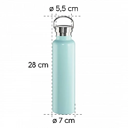 XAVAX Isolierflasche 750 ml Deckel mit Griff Pastellblau