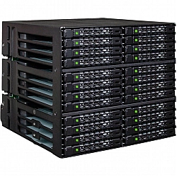 Icy Dock ToughArmor MB924IP-B - Laufwerksschachtadapter - 3 x 5,25 bis 24 x 2,5 (3 x 13,3 cm bis 24 x 6,4 cm)