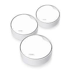 Wireless Router TP-LINK Wireless Router 3-pack 3000 Mbps Mesh Wi-Fi 6 1x10/100/1000M 1x2.5GbE DHCP DECOX50-POE(3-PACK)
