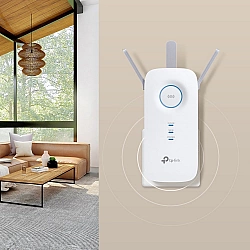 TP-LINK AC1900 Wi-Fi Range Extender RE550 802.11ac 2GHz/5GHz 600+1300 Mbit/s 10/100/1000 Mbit/s Ethernet LAN (RJ-45) ports 1 MU-MiMO No no PoE Antenna type 3xExternal No