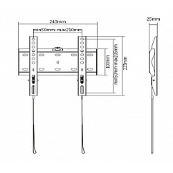 TV wall mount (fixed), 23 inches-42 inches (30 kg)