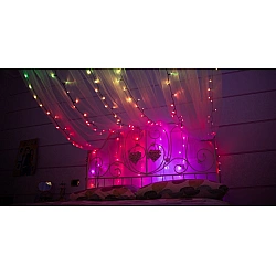 Twinkly Strings Smart LED Lights 600 RGB (Multicolor), 48m, Black wire RGB – 16M+ colors