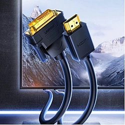 Ugreen HD106 DVI 24+1 pin / HDMI FHD 60Hz cable 1.5m - black (11150)