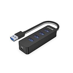 UNITEK uHUB Q4 USB 3.2 Gen 1 (3.1 Gen 1) Type-A 5000 Mbit/s Black