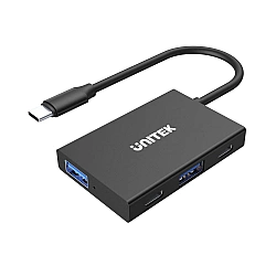 UNITEK uHUB Q4 USB 3.2 Gen 1 (3.1 Gen 1) Type-C 10000 Mbit/s Grey