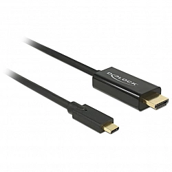 USB Adapterkabel, USB-C Stecker > HDMI 4K Stecker schwarz, 1 Meter