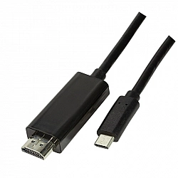 Kabel LogiLink USB 3.2 Gen1 Type-C Kabel, C/M zu HDMI-A/M, 4K/60 Hz, schwarz, 3 m UA0330