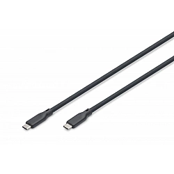 USB Silicone Charging and Connection cable - USB-C to USB-C - 0.5m - 40G - 8K - 240W - Black