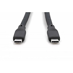 USB Silicone Charging and Connection cable - USB-C to USB-C - 0.5m - 40G - 8K - 240W - Black