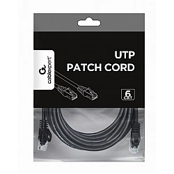 UTP Cat6 Patch cord PVC AWG 26 (7 x 0.15 mm wire) Black 5 m