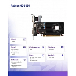 Vaizdo plokštė AMD Radeon HD 6450 AFOX AF6450-1024D3L9 1GB DDR3 64-bit DVI HDMI VGA