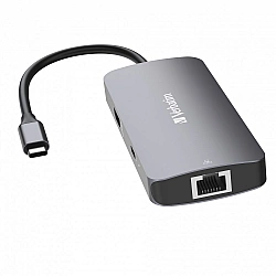 USB-C Pro Multiport-Hub CMH-05, 5 Port, Dockingstation grau, HDMI, RJ-45, 2x USB-A, USB-C PD
